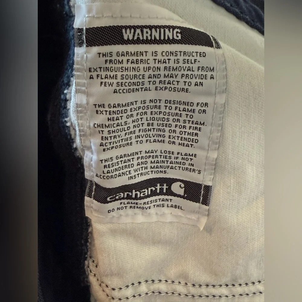 Carhartt Men’s FR Work Wear Utility Jeans Blue Denim Size 34x34‎
